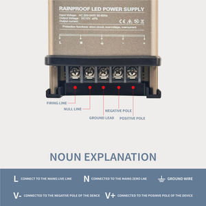 แหล่งจ่ายไฟ <span class=keywords><strong>LED</strong></span> 60W 12V/<span class=keywords><strong>24V</strong></span> ตัวเรือนอะลูมิเนียม AC-DC IP45กันฝนสำหรับป้ายไฟ <span class=keywords><strong>LED</strong></span> พร้อมสวิตช์ bis - Product Image 3