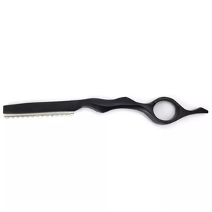 Rasoir de coiffure professionnel en acier inoxydable noir de haute qualité pour la coupe et l'éclaircissement des cheveux, idéal pour les salons de coiffure et la vente en gros - Product Image 4