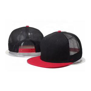 Urban Style <b>Cap</b> <b>Flat</b> Brim Fashion Baseball Trucker <b>Cap</b> Custom Embroidery 6 Panel Adjustable Strapback Hat for <b>Men</b> Plain Casual - Product Image 2