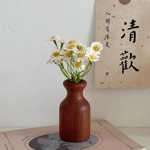 Jarrones Antiguos de Madera Maciza Personalizables para Flores Secas, Ligeros, para el Hogar, Tienda, Restaurante, Decoración de Año Nuevo Chino, Venta al por Mayor - Product Image 3