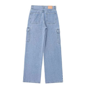 Tenue personnalisée pour homme, jean cargo ample bleu clair, nouveau design tendance, jean ample personnalisé pour homme, jean ample délavé à l'acide - Product Image 2