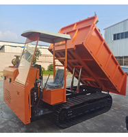 Mini-dumper chenillé amphibie Taishan Niu 6 tonnes, chenilles en caoutchouc, moteur 60 CV, boîte de vitesses, pompe, moteur, engrenages, moment de charge élevé, pour la construction