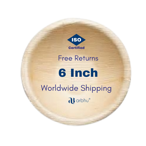 Bol en feuille de palmier Areca avec logo personnalisé, bols en bois jetables biodégradables pour la restauration en gros et les services alimentaires pour événements - Product Image 1