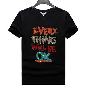 Camiseta Personalizada para Hombre con Gráficos de Diamantes de Imitación, Algodón, Manga Corta, Cuello Redondo, Logotipo Personalizado, Venta al Por Mayor OEM 2026 - Product Image 2