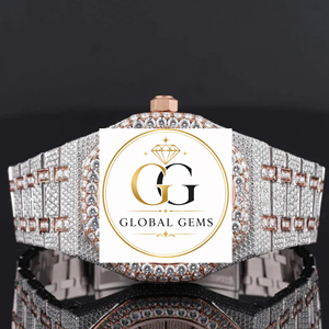 <b>Top</b> Quality <b>Rose</b> Gold Automatic VVS Moissanite Diamond Watch Rubber strap for Men or Luxury Wristwatch Available at Good Price - Product Image 4