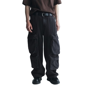 กางเกงยีนส์สำหรับผู้ชายกางเกงยีนส์ระบายอากาศได้ดีกางเกงยีนส์ขายาวออกแบบโลโก้ได้ตามต้องการ - Product Image 1