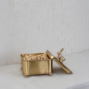 Boîte de rangement décorative classique en laiton et aluminium, boîte de rangement en métal décorative, boîtes d'hôtel, décoration de table à domicile, rangement en aluminium - Product Image 2