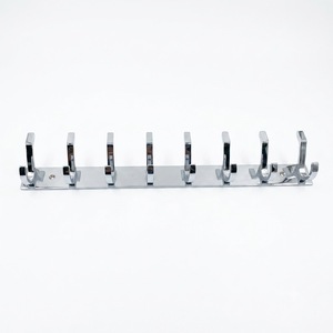 Modern Stainless Steel Wall Mounted Coat <b>Rack</b> with 8 Hooks Rust Resistant Clothing Hanger Organizer for Bathroom and Wardrobe - Product Image 1