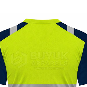 T-shirt de sécurité haute visibilité à manches courtes, séchage rapide, pour travaux routiers, t-shirt de sécurité réfléchissant à manches courtes haute visibilité - Product Image 3