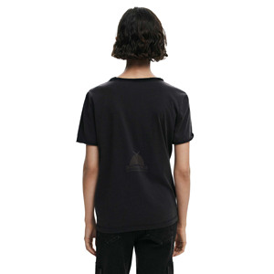 เสื้อยืดผู้หญิงคอวี ทรงทันสมัย ยอดนิยม ผลิตจำนวนน้อยได้ แขนสั้น ประดับเพชร พร้อมโลโก้สกรีน พิมพ์ลาย 100% ผ้าฝ้าย สีพื้น - Product Image 4