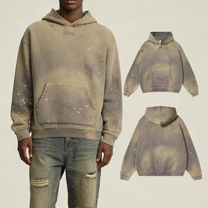 Pulls à capuche d'hiver en gros 100 % coton molletonné avec broderie de logo personnalisée, style streetwear pour marques de vêtements, faible MOQ - Product Image 5