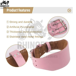Cinturones de levantamiento de pesas de cuero de primera calidad con diseño de una o dos puntas, color personalizado y logotipo personalizado - Product Image 3
