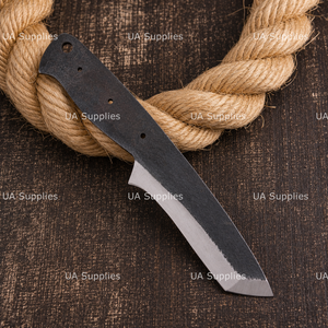 UA Supplies - Hoja de Cuchillo de Acero al Carbono de Grado Industrial, Grosor de 0.5 mm, Longitud Total de 8 Pulgadas, Punta Caída, Cuchillos de Camping, OEM, MOQ Bajo - Product Image 3