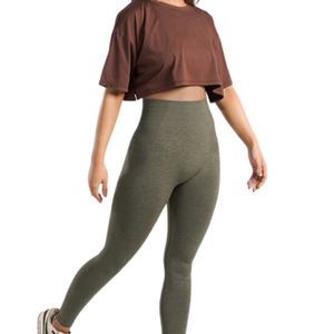 Pak Muntaha Impex Leggings de yoga pour femme, taille haute, taille élastique, côtelés, sans couture, séchage rapide, respirants, longueur intégrale, tie-dye, fitness - Product Image 4