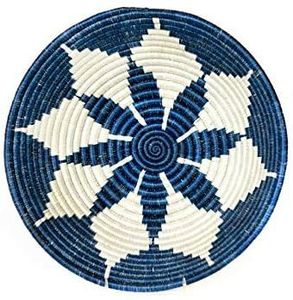 Panier mural décoratif en paille naturelle tressée à la main en forme de fleur, art mural, prix d'usine en gros, Vietnam - Product Image 6