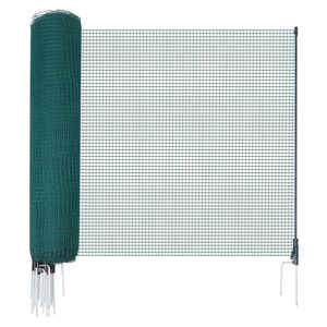 Rete di sicurezza per giardino 3 x 30 m con pali e picchetti a doppia punta, recinzione in rete plastica con fune di fissaggio inclusa - Product Image 1