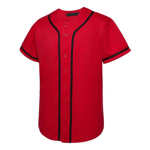 Camiseta de Béisbol Personalizada OEM, Uniforme de Equipo, Transpirable, de Secado Rápido, Malla de Poliéster, Ropa Deportiva de Manga Corta, Estampada - Product Image 1