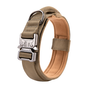 Vente en gros de collier de dressage pour chien de compagnie à boucle en métal robuste et durable accessoires de collier de chien tactique souple pour chiens de taille moyenne - Product Image 4