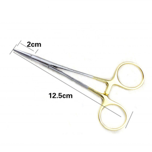 Porte-aiguille dentaire manuel plaqué or, instrument chirurgical hémostatique en acier inoxydable, outil de précision réutilisable CE - Product Image 4