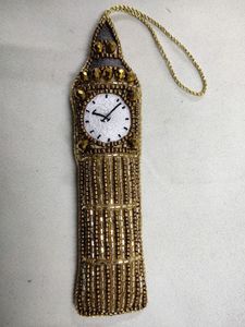 Handmade Embroidered Beaded Keychain Stylish <b>Bag</b> <b>Charm</b> Elegant for Traditional Embroidery Eco-Friendly Wedding - Product Image 5