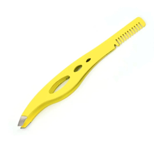 Pince à épiler professionnelle de luxe en acier inoxydable avec peigne à sourcils, outil de toilettage pour l'épilation, poignée confortable pour salon et usage personnel - Product Image 6