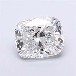 Diamante de corte almohadilla alargado, color D, cultivado en laboratorio, para anillo de compromiso, oro sólido de 14K, claridad VVS, piedras laterales, diamante certificado por IGI - Product Image 2