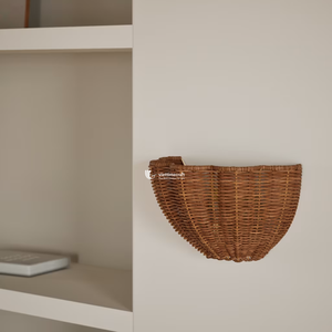 Abat-jour cylindrique en rotin fait main, écologique, en osier naturel, pour éclairage mural d'hôtels, de complexes hôteliers et de maisons modernes - Product Image 5