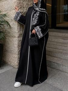 Traditional Islamic Solid Color Long Khimar Niqab One Layer Breathable Polyester Abaya Hijab Solid Color Prayer Clothing Muslims - Product Image 2