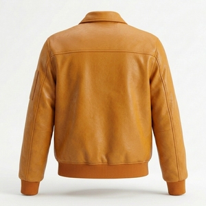 ProudFlex Premium Quality Faux Leather <b>Jacket</b> Casual Zipper Outerwear Comfortable Daily Fashion Apparel Regular Fit - Product Image 2