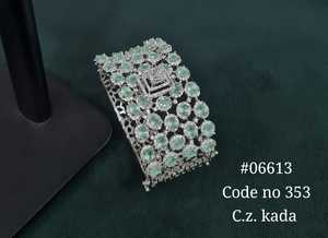 Bracelet en laiton avec zircone cubique 06613, imitation classique plaqué rhodium, bijoux pour femmes, pour mariage, fête, créateur - Product Image 2