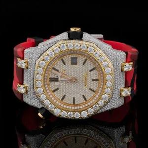 Relojes de Lujo con Diamantes Moissanite VVS 2025, Movimiento Automático, Hechos a Mano, Totalmente Cubiertos de Diamantes, Estilo Hip Hop - Product Image 1
