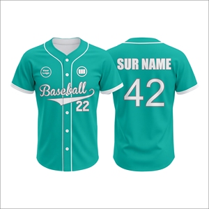 Custom Sublimation Baseball Jersey Supplier Team Uniform Quick Dry Breathable Performance Sportswear Half Sleeve Autumn/Summer - Product Image 1