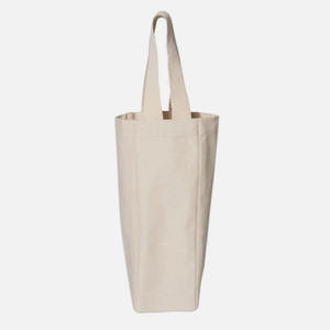 Sac fourre-tout pour bouteille de vin en toile 100% coton, fabrication sur mesure, réutilisable, tissu résistant - Product Image 3