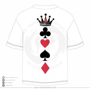 Custom OEM DTG Print Men Oversized Drop Shoulder T Shirt <b>Graphic</b> Heavyweight 100% Cotton <b>White</b> Playing <b>Cards</b> Printed Tee Shirt - Product Image 6