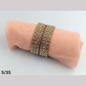 Ensemble de bracelets et joncs en pierre de cristal plaqué or Collection de bijoux élégants et luxueux - Product Image 1