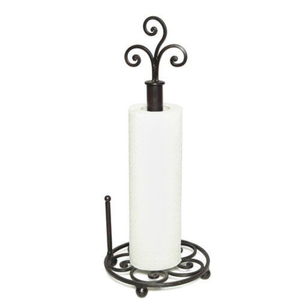Porte-serviettes en papier moderne en acier inoxydable avec finition décorative à motif floral, distributeur de rouleaux de cuisine pour la décoration de table - Product Image 6
