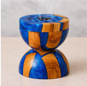 Best Product Look Sandalwood Bakhoor Incense Burner Set Rexine Design Arabic Style Eid Home Use Eco-friendly Indian Handmade - Product Image 6