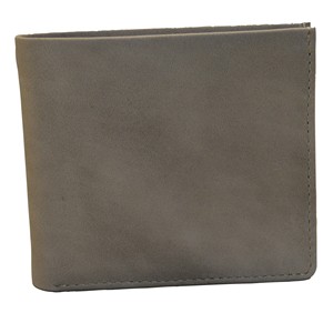 Men's Fashion Landscape Suede Fold <b>Wallet</b> Slim Minimalist Design Gray Short Length <b>RFID</b> <b>Blocking</b> Genuine Leather Daily Use - Product Image 1