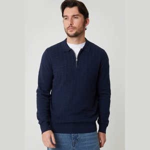 OEM Custom 100% Cotton 3d Embossed 1/4 Quarter Half Zip <b>Pullover</b> <b>Jumper</b> Fleece Vintage Oversized Mock Neck Sweatshirt Men - Product Image 2