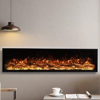 Cheminée électrique encastrée murale certifiée CE de 1200 mm, avec LED intelligentes 13 couleurs, insert chauffant, OEM, décoration de luxe pour la maison