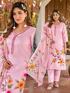 Kurti Ghera de Algodón Premium con Estampado de Vidrio Romano, Ropa Étnica para Mujer, de Secado Rápido, para Oficina, Universidad, Fiestas y Bodas - Product Image 6