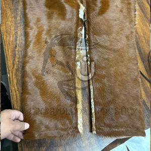 กางเกงหนังวัวแท้คุณภาพพรีเมียมสำหรับผู้ชาย ปี 2026 สีน้ำตาลและสีขาว จาก Unbridleds Industry ดีไซน์โดดเด่นทันสมัย - Product Image 4