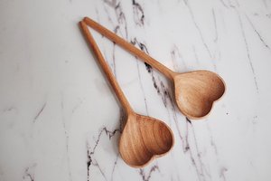ช้อนไม้รูปหัวใจ | ช้อนไม้ทำมือ | ช้อนที่ฉันชอบ | อุปกรณ์ครัวออร์แกนิก | ช้อนวินเทจ | ชุดของขวัญงานฝีมือรักษ์โลก - Product Image 3