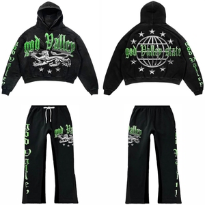 ชุดวอร์มผ้าฟลีซคอตตอน 100% แบบสั่งทำพร้อมปักโลโก้  ทรงขาบาน รุ่น Vantage Heavyweight  บริการ OEM ชุดกีฬาผู้ชาย - Product Image 1