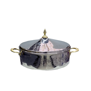 Casserole ronde en acier inoxydable, élégante et durable, idéale pour les hôtels et les événements de mariage - Product Image 1