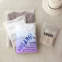 Sacs à fermeture éclair translucides mats biodégradables D2W avec logo personnalisé, résistants à l'humidité, pour le rangement des vêtements