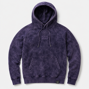 Sudadera con Capucha de Algodón Lavado para Hombre Active Squad, Color Sólido, Casual, con Bolsillo Frontal, Corte Regular 2026 - Product Image 1