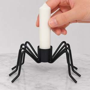 <b>Black</b> Iron Spider <b>Candle</b> Stand 13cm Home Decoration Durable <b>Metal</b> <b>Holder</b> - Product Image 5