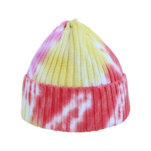 2026 New Fashion Custom Beanie for <b>Men</b> Women Soft Tie Dye <b>Winter</b> Cotton Knitted <b>Hats</b> with Bows & Plaid Pattern for Beach - Product Image 6
