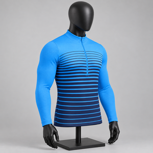 Maillot de Ciclismo Unisex de Manga Larga, Transpirable, de Secado Rápido, Forro Polar Térmico, 100% Poliéster, 220g, con Cierre para Ciclismo de Carretera - Product Image 2